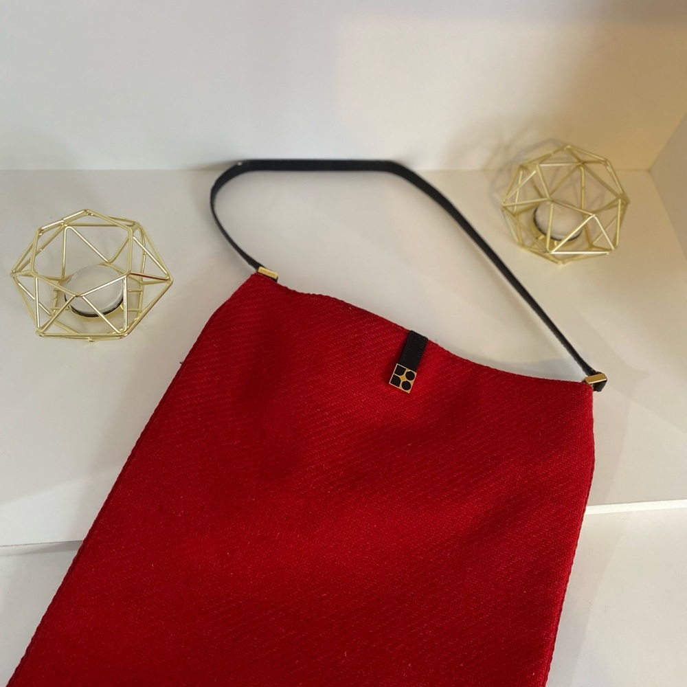 Stunning Kate Spade Red Bag W/ A Black Strap